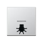 Jung - Enjoliveur avec symbole "lumière" en relief+voyant / Série A 500 Aluminium