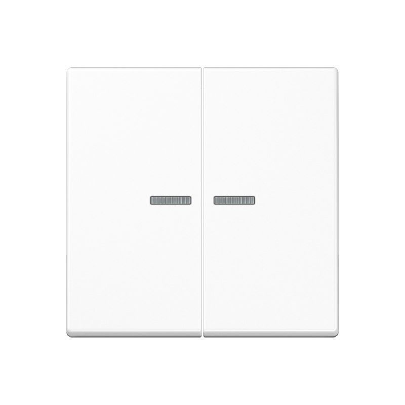 Jung - Enjoliveur double touche à voyant / Série A 500 Blanc