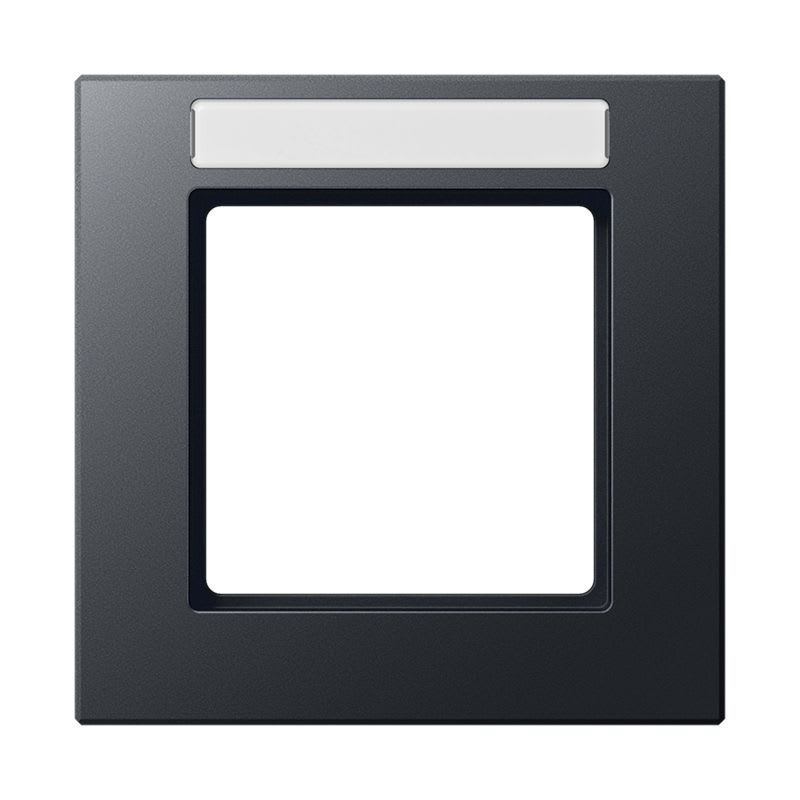 Jung - Cadre de finition 1 poste avec porte étiquette / Acréation Anthracite
