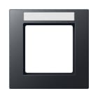 Jung - Cadre de finition 1 poste avec porte étiquette / Acréation Anthracite