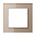 Jung - Cadre de finition 1 poste / Acréation Verre Champagne