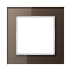 Jung - Cadre de finition 1 poste / Acréation Verre Moka