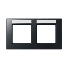 Jung - Cadre de finition 2 postes avec porte étiquette / Acréation Anthracite