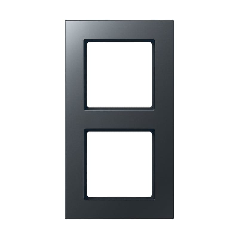 Jung - Cadre de finition 2 postes / Acréation Anthracite