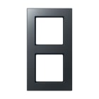 Jung - Cadre de finition 2 postes / Acréation Anthracite