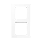 Jung - Cadre de finition 2 postes / Acréation Blanc