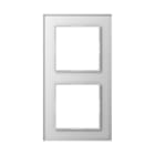 Jung - Cadre de finition 2 postes / Acréation Verre Blanc