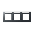 Jung - Cadre de finition 3 postes avec porte étiquette / Acréation Anthracite