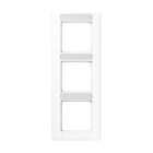 Jung - Cadre de finition 3 postes avec porte étiquette / Acréation Blanc