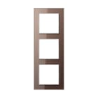 Jung - Cadre de finition 3 postes / Acréation Verre Moka