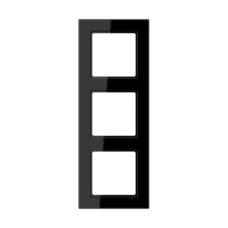 Jung - Cadre de finition 3 postes / Acréation Noir