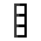 Jung - Cadre de finition 3 postes / Acréation Noir
