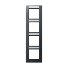 Jung - Cadre de finition 4 postes avec porte étiquette / Acréation Anthracite