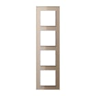 Jung - Cadre de finition 4 postes / Acréation Verre Champagne