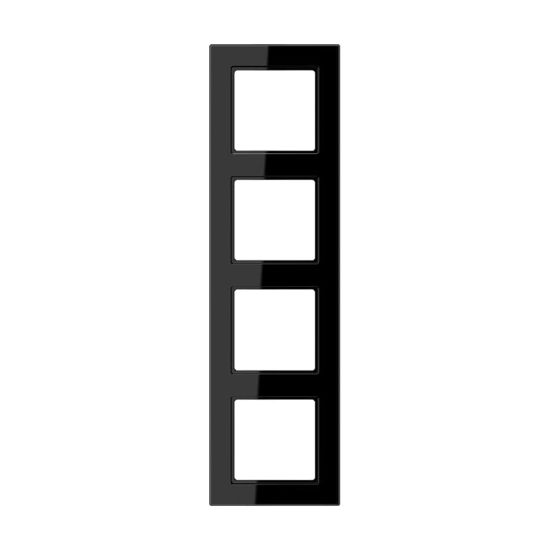 Jung - Cadre de finition 4 postes / Acréation Noir