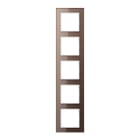 Jung - Cadre de finition 5 postes / Acréation Verre Moka