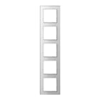 Jung - Cadre de finition 5 postes / Acréation Verre Blanc