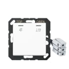 Jung - Enjoliveur Hôtel, poste extérieur 230 V / Série A 500 Blanc