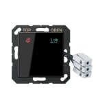 Jung - Enjoliveur Hôtel, poste extérieur 24 V / Série A 500 Verre Noir