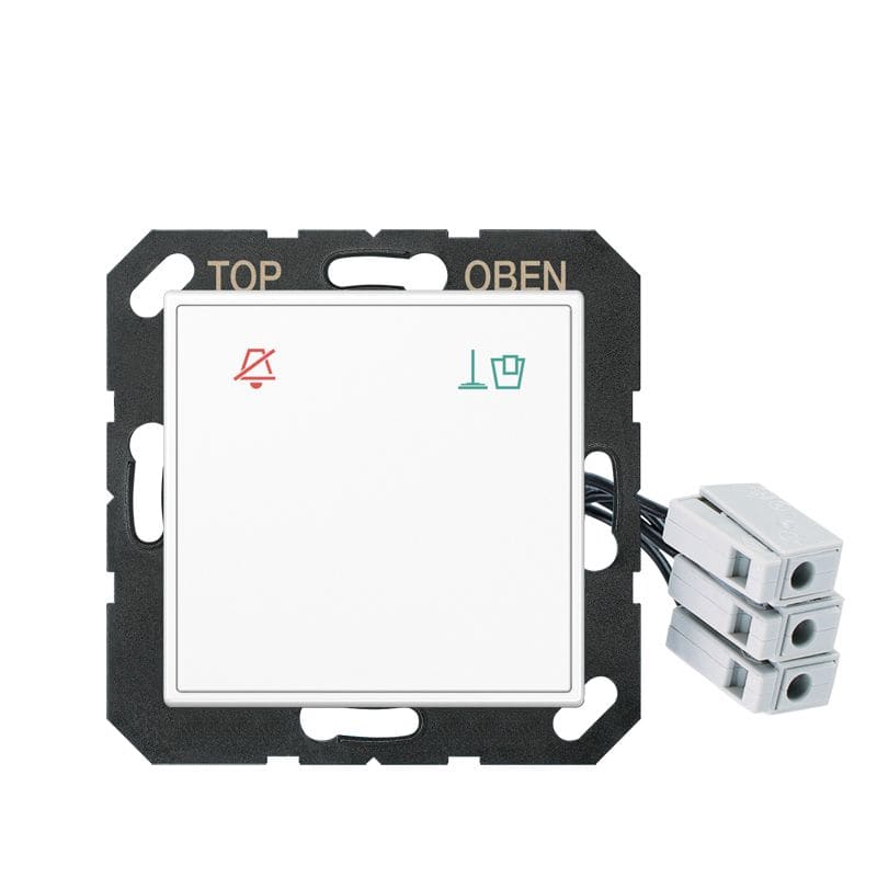 Jung - Enjoliveur Hôtel, poste extérieur 24 V / Série A 500 Verre Blanc