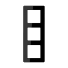 Jung - Cadre de finition 3 postes, A FLOW 500 / Noir