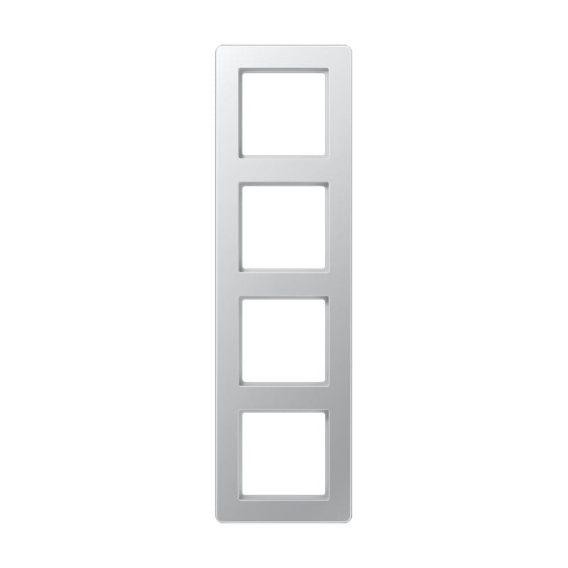 Jung - Cadre de finition 4 postes, A FLOW 500 / Aluminium