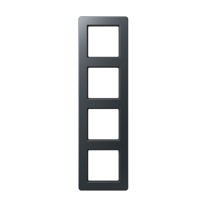 Jung - Cadre de finition 4 postes, A FLOW 500 / Anthracite