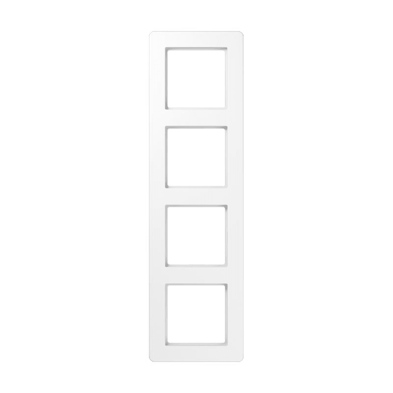 Jung - Cadre de finition 4 postes, A FLOW 500 / Blanc