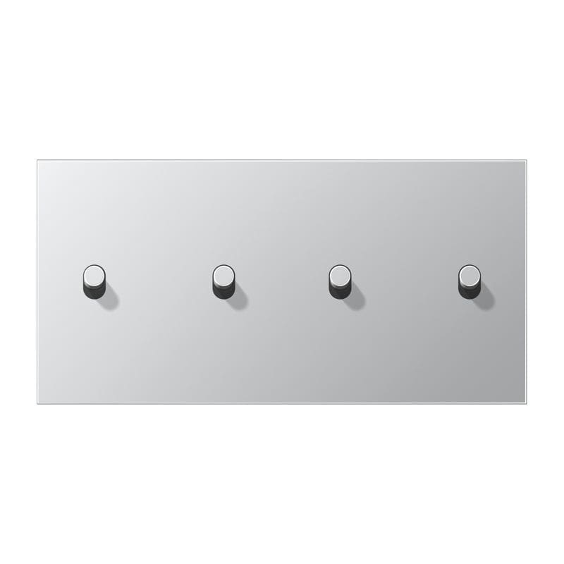 Jung - Enjoliveur 2 mod horiz 2 + 2 leviers Cylindre / LS 1912 Aluminium