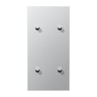 Jung - Enjoliveur 2 mod vertic 2 + 2 leviers Cône / LS 1912 Aluminium