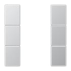 Jung - Kit touche complet 3 voies F50 / LS 990 Aluminium