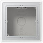 Jung - Boîtier saillie avec cadre 1 poste / LS 990 Aluminium laqué