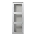 Jung - Boîtier saillie avec cadre 3 postes / LS 990 Aluminium laqué