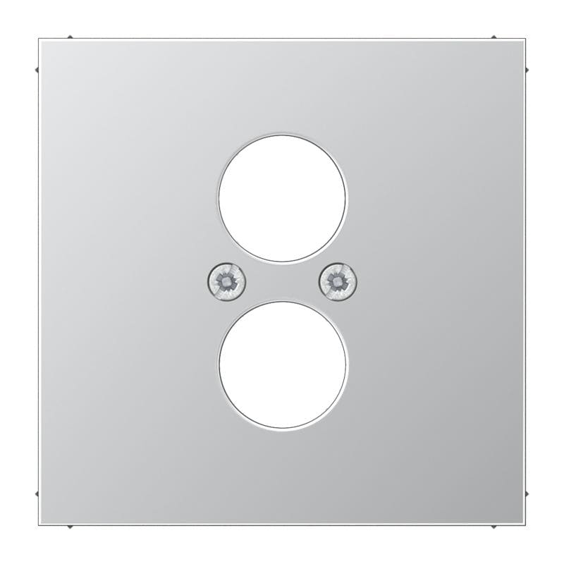 Jung - Enjoliveur pour 2 mini fiches / LS 990 Aluminium