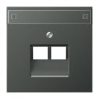 Jung - Enjoliveur pour double prise IAE/UAE avec PE / LS 990 Titane Anthracite