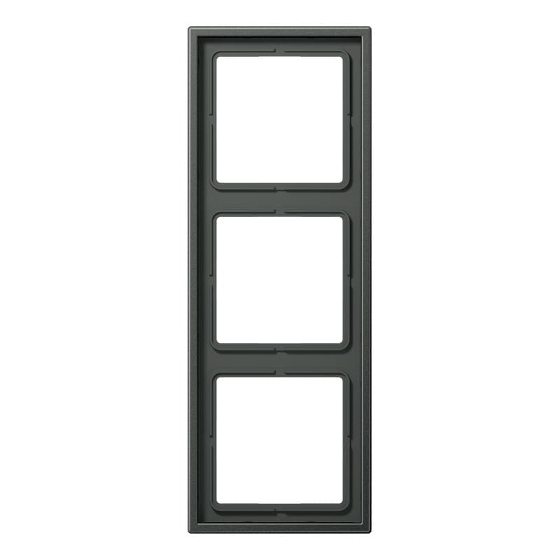 Jung - Cadre de finition 3 postes / LS 990 Titane Anthracite