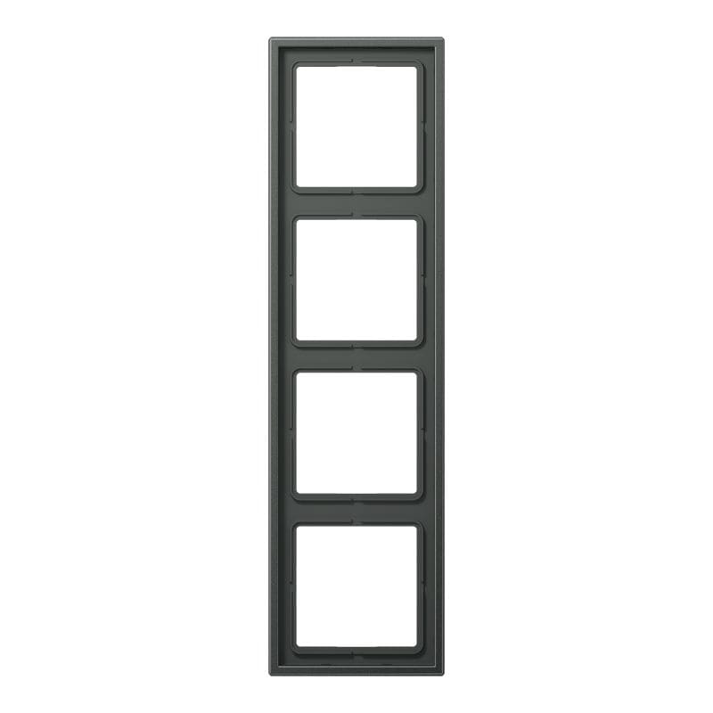 Jung - Cadre de finition 4 postes / LS 990 Titane Anthracite