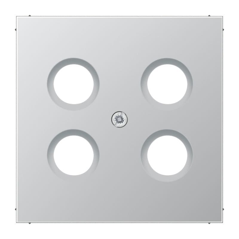 Jung - Enjoliveur pour prise TV-FM-SAT Hirschmann / LS 990 Aluminium