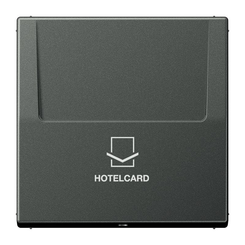 Jung - Enjoliveur interrupteur Hotelcard / LS 990 Titane Anthracite