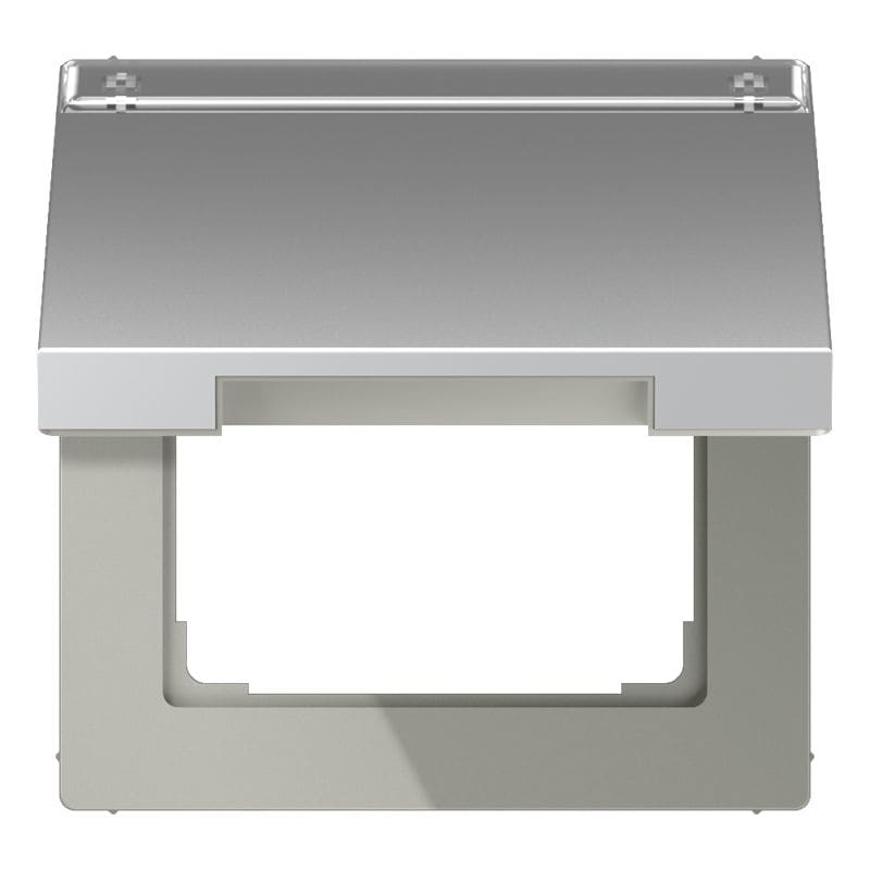 Jung - Enjoliveur couvercle  porte étiquette / LS 990 Aluminium