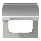 Jung - Enjoliveur couvercle  porte étiquette / LS 990 Aluminium