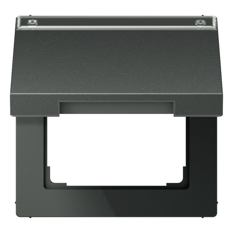 Jung - Enjoliveur couvercle  porte étiquette / LS 990 Titane Anthracite