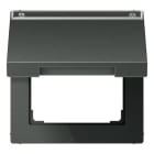 Jung - Enjoliveur couvercle  porte étiquette / LS 990 Titane Anthracite