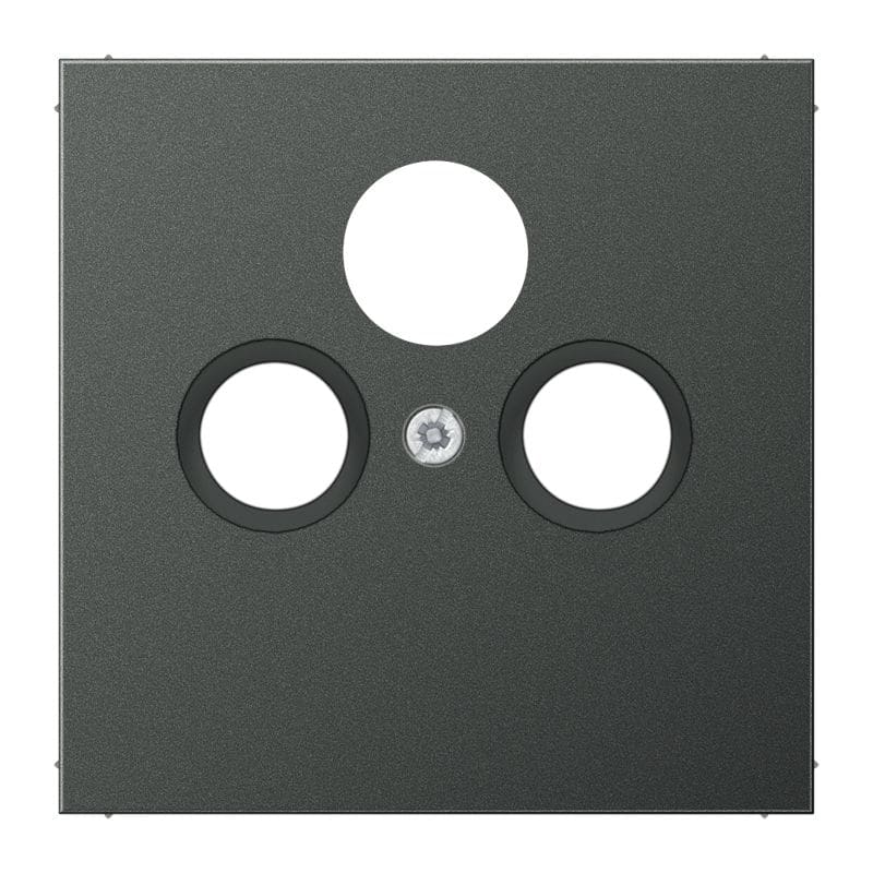 Jung - Enjoliveur pour prise TV-FM-SAT / LS 990 Titane Anthracite