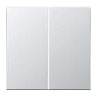Jung - Enjoliveur double touche / LS 990 Aluminium