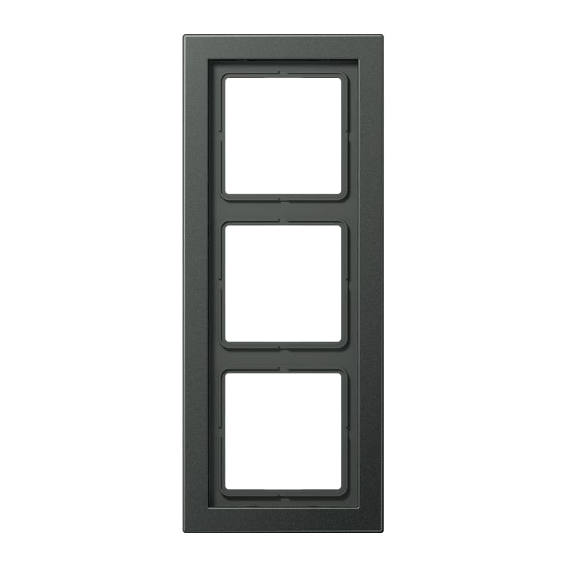 Jung - Cadre de finition 3 postes / LS Design Titane Anthracite