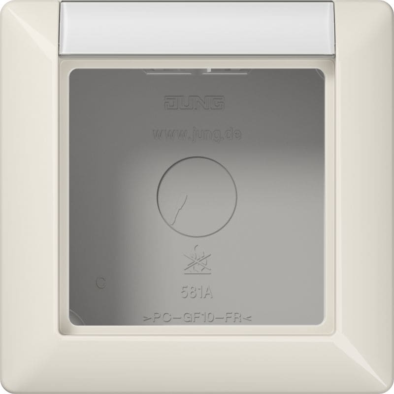 Jung - Boîtier saillie 1 poste & PE / Série AS 500 Ivoire