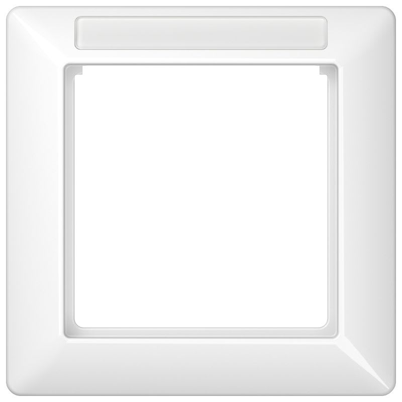 Jung - Cadre de finition 1 poste avec PE / Série AS 500 BF Blanc