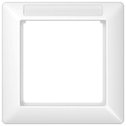 Jung - Cadre de finition 1 poste avec PE / Série AS 500 BF Blanc