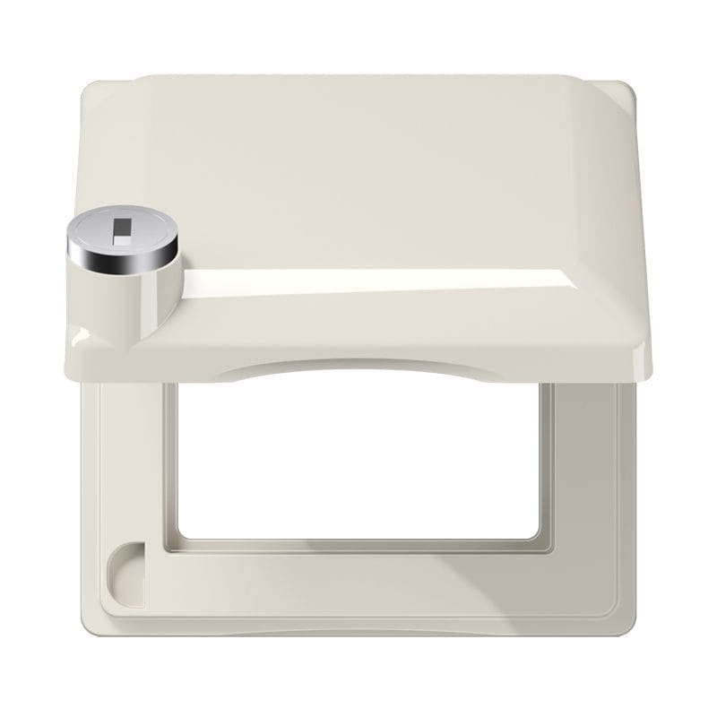 Jung - Enjoliveur couvercle avec serrure / Série AS 500 BF Ivoire